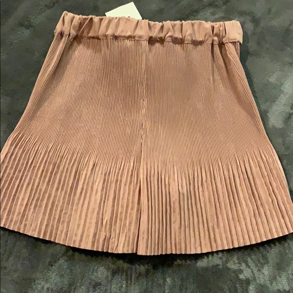 NEW Zara Pleated/Suede/velvet Shorts - Picture 5 of 14